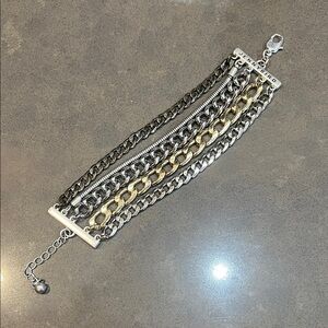 Jenny Bird Tri-Tone Chain Bracelet